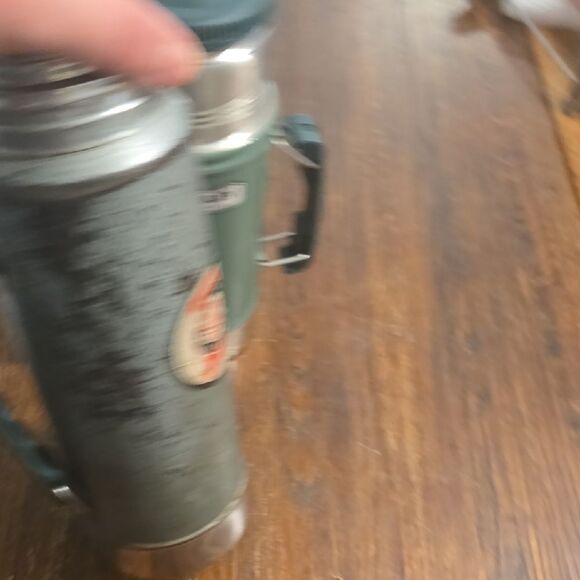 Stanley Classic Green and Silver Thermos Duo Vintage - Picture 7 of 7